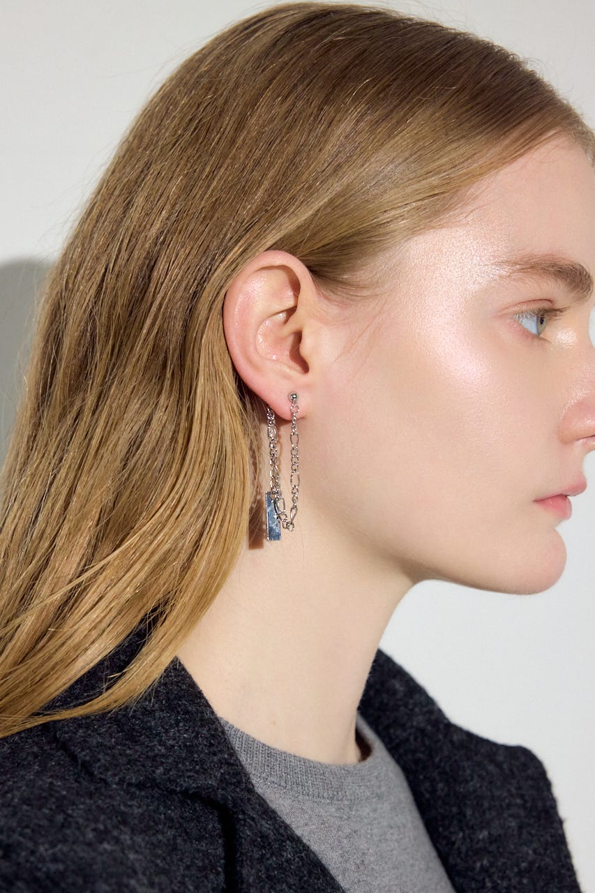 ミックスチェーンスウィングピアス SLV FREE