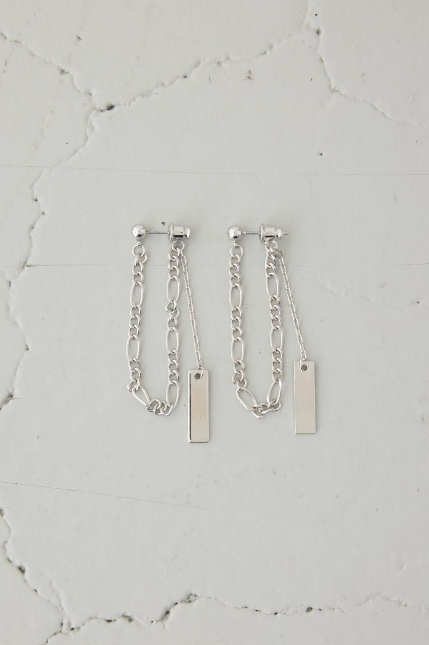 ミックスチェーンスウィングピアス SLV FREE