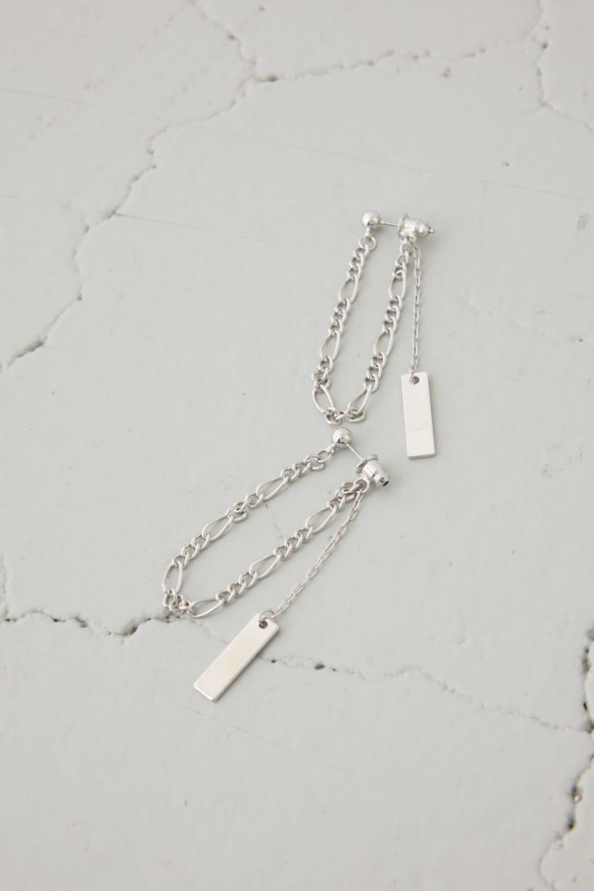 ミックスチェーンスウィングピアス SLV FREE