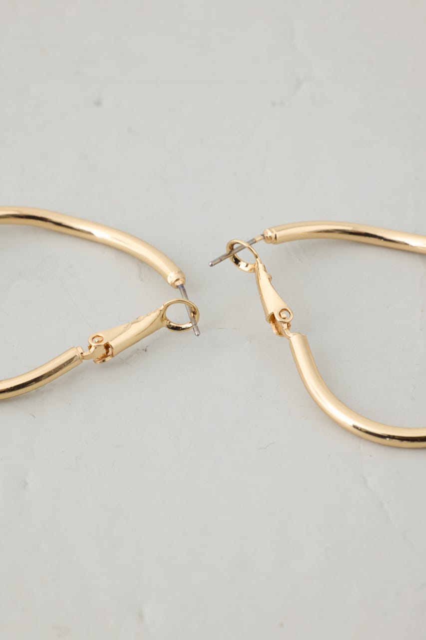 ニュアンスカーブビッグフープピアス L/GLD FREE