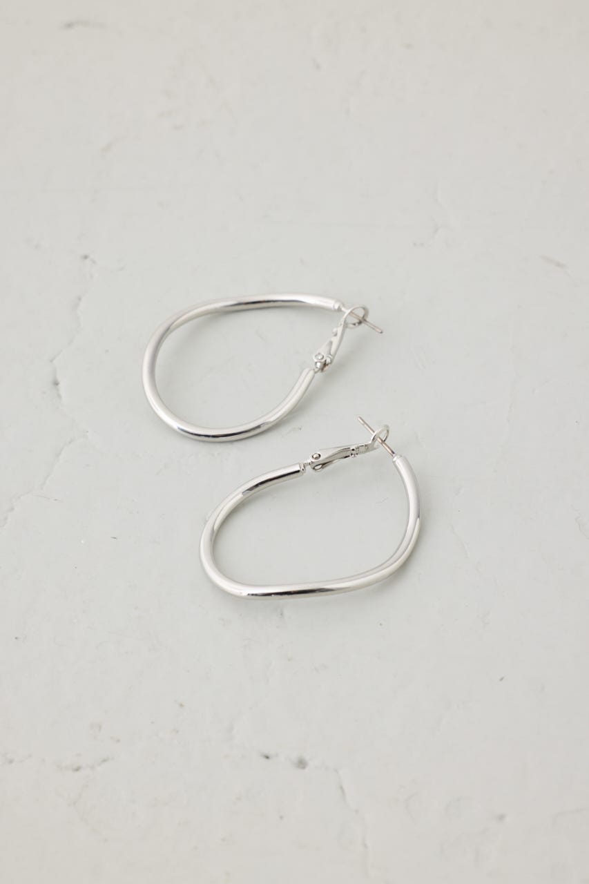 ニュアンスカーブビッグフープピアス SLV FREE
