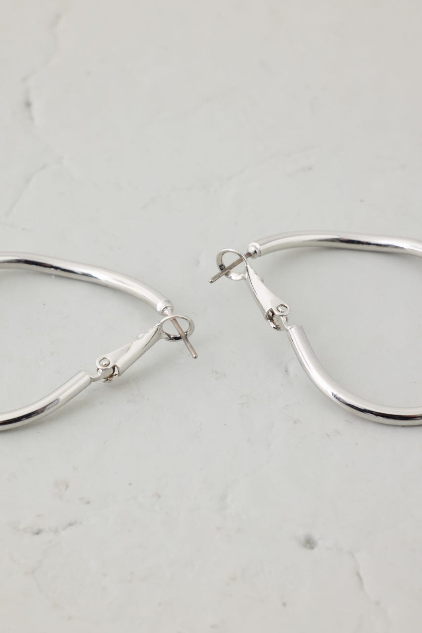 ニュアンスカーブビッグフープピアス SLV FREE