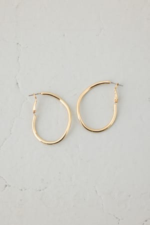 ニュアンスカーブビッグフープピアス