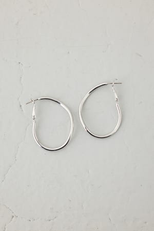 ニュアンスカーブビッグフープピアス