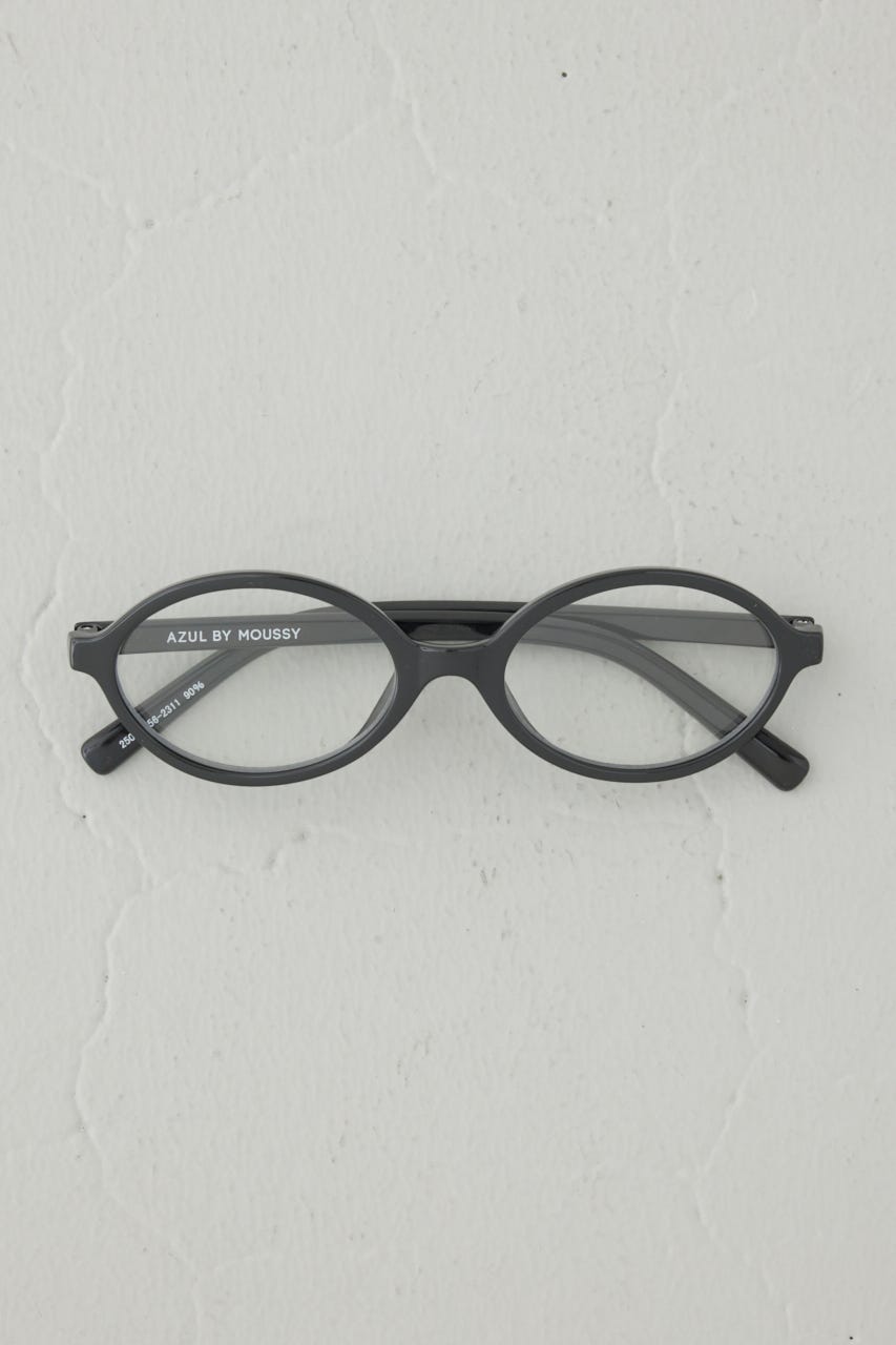 ラウンドフレームアイウェア BLK FREE