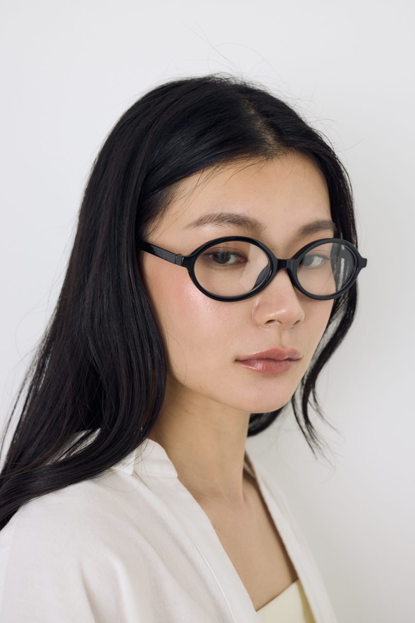 ラウンドフレームアイウェア BLK FREE