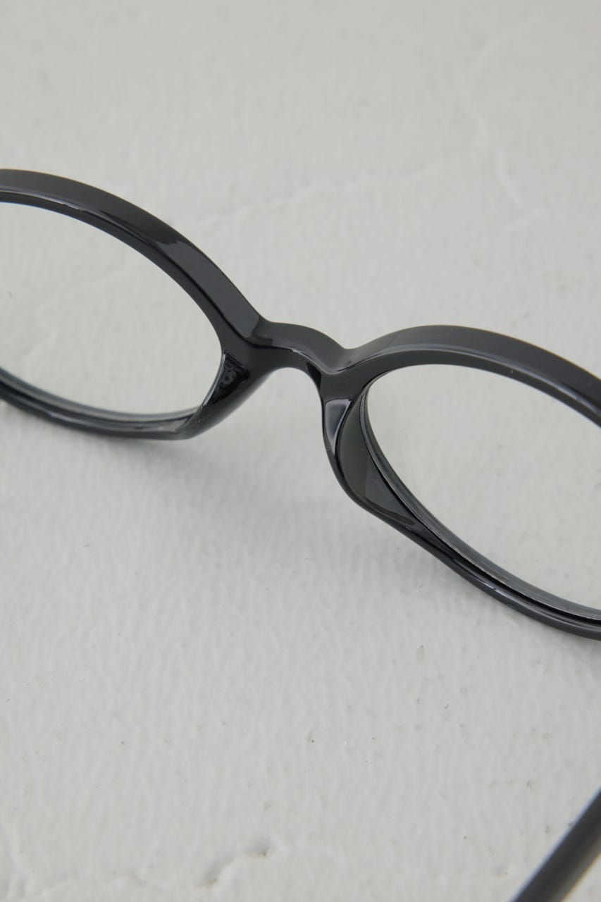 ラウンドフレームアイウェア BLK FREE