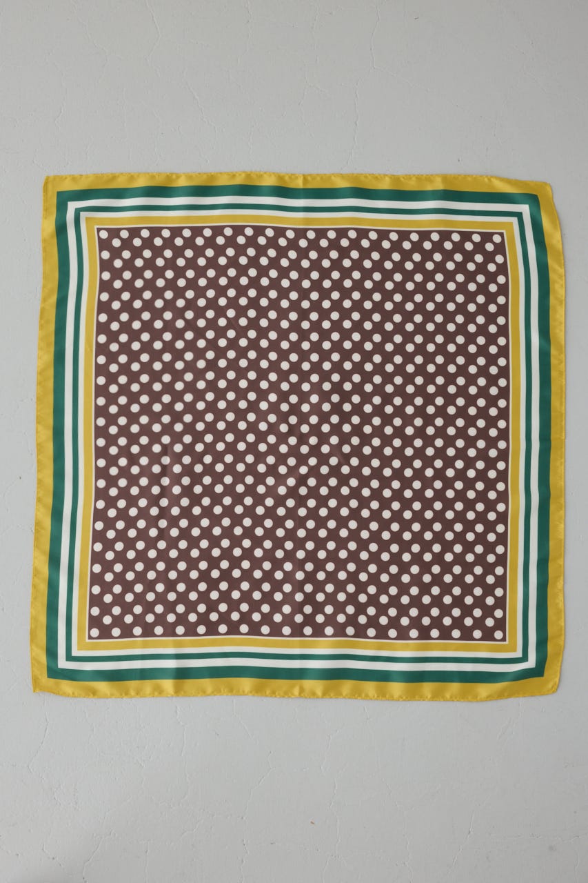 ドットスカーフ 柄BRN FREE