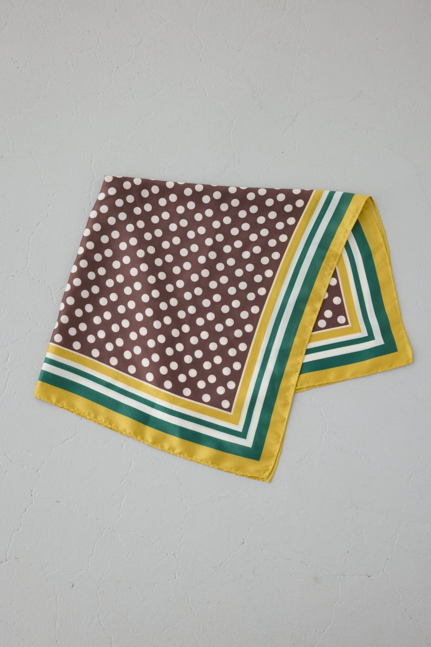 ドットスカーフ 柄BRN FREE