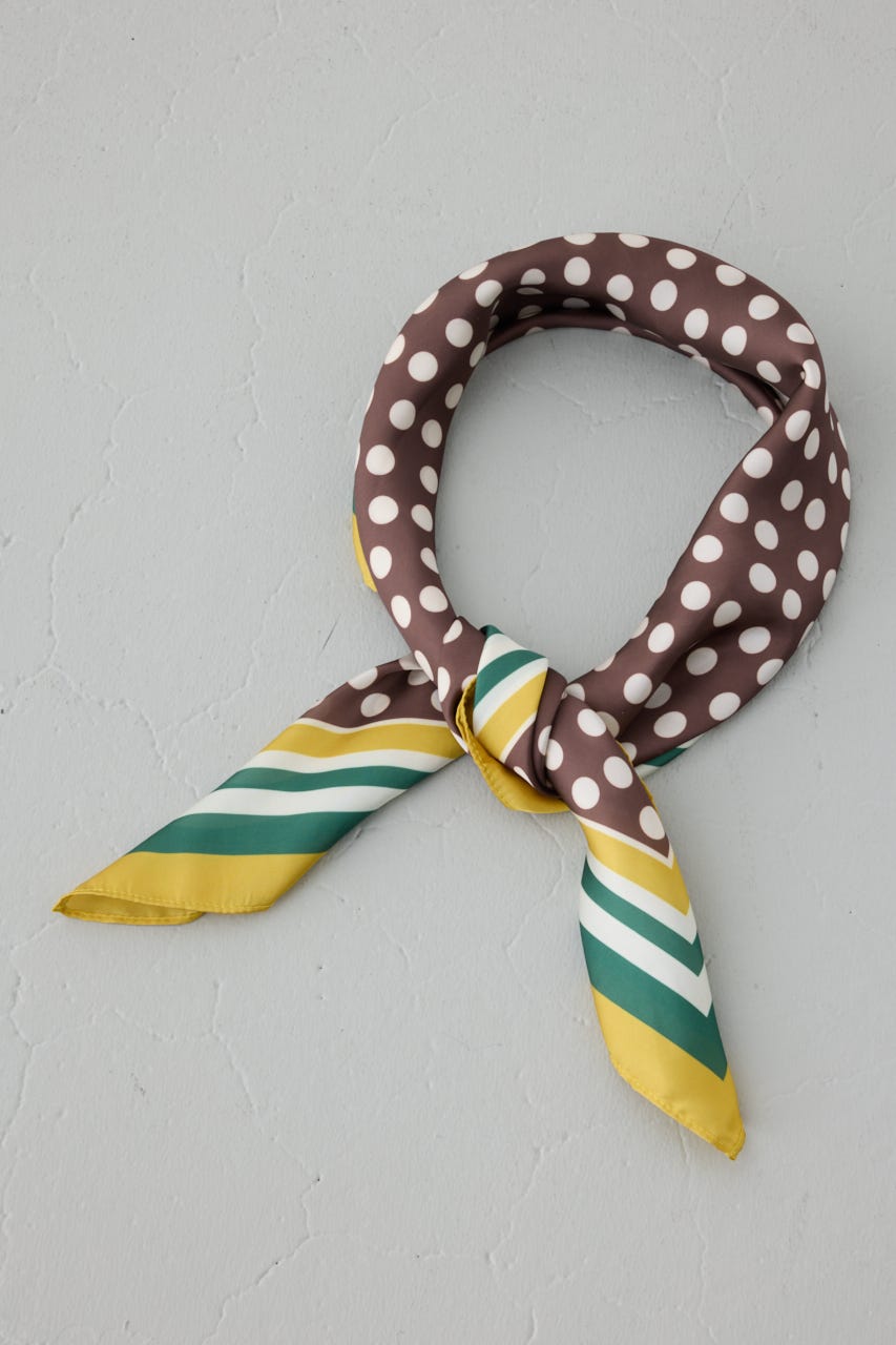 ドットスカーフ 柄BRN FREE