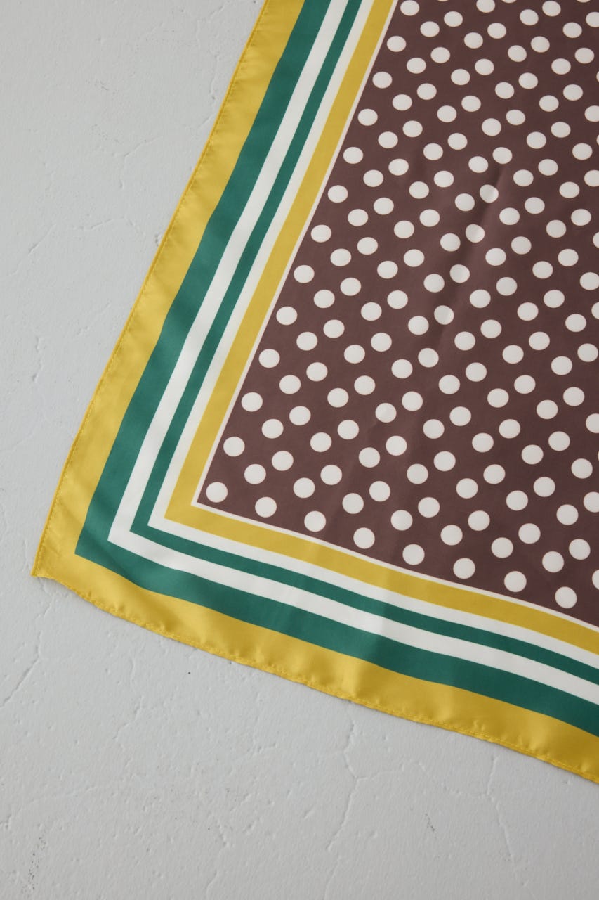 ドットスカーフ 柄BRN FREE