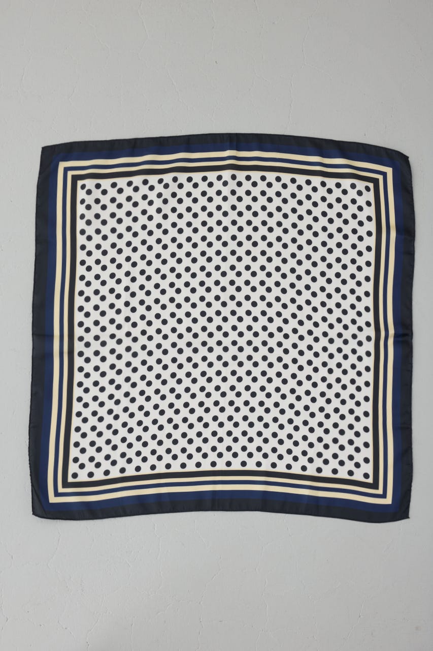 ドットスカーフ 柄WHT FREE