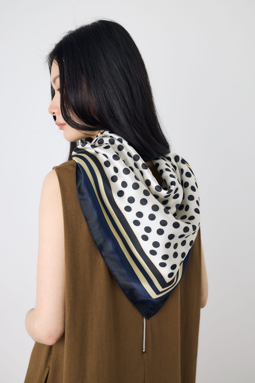 ドットスカーフ 柄WHT FREE