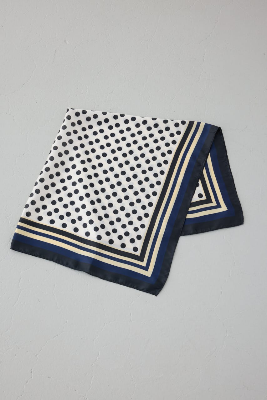 ドットスカーフ 柄WHT FREE