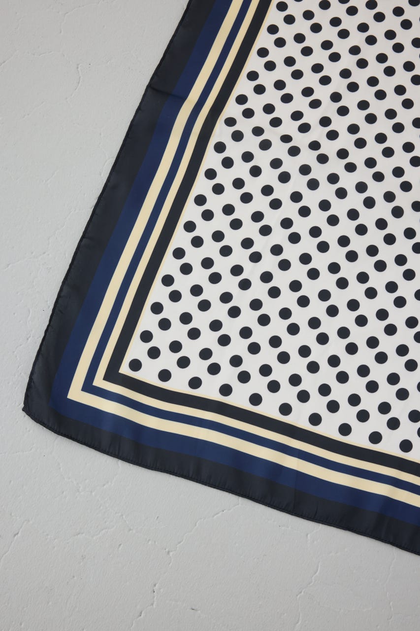 ドットスカーフ 柄WHT FREE