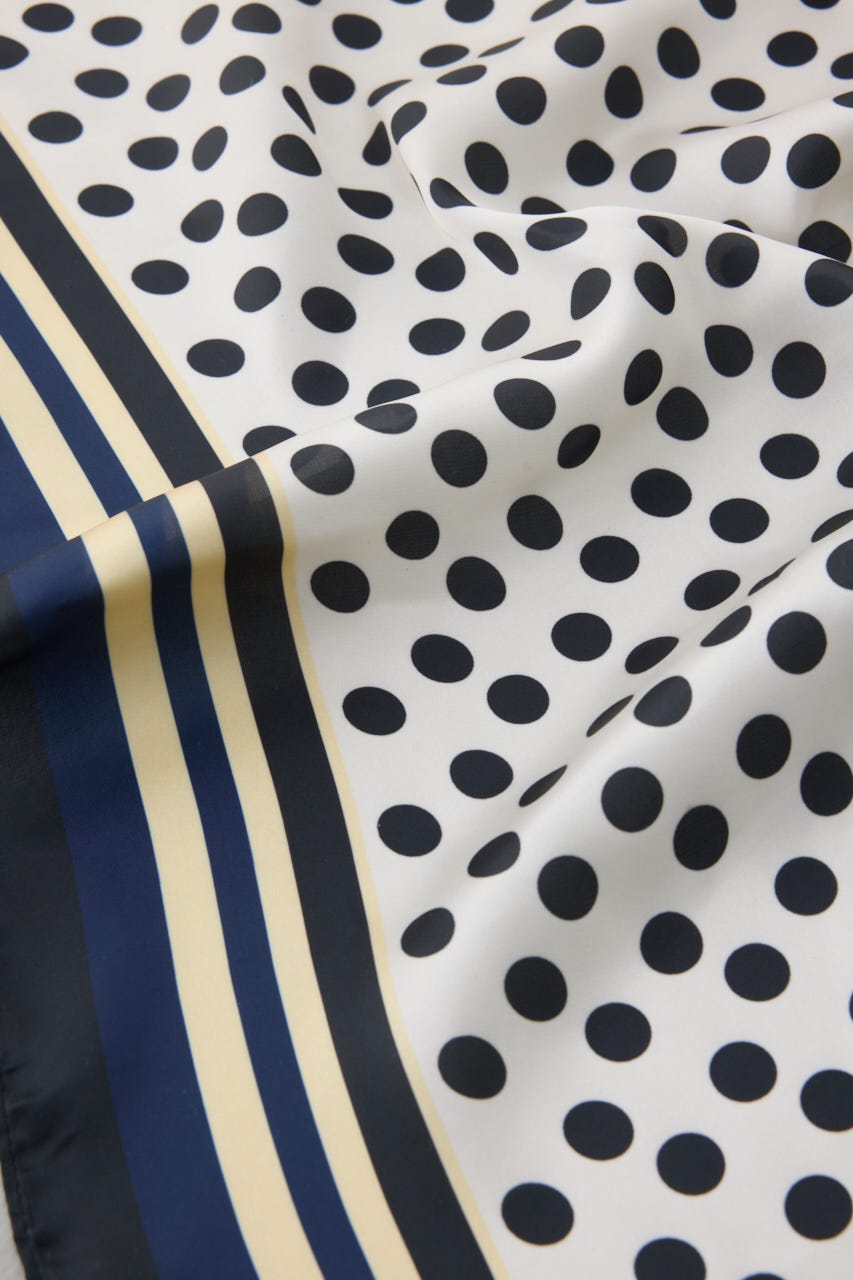 ドットスカーフ 柄WHT FREE