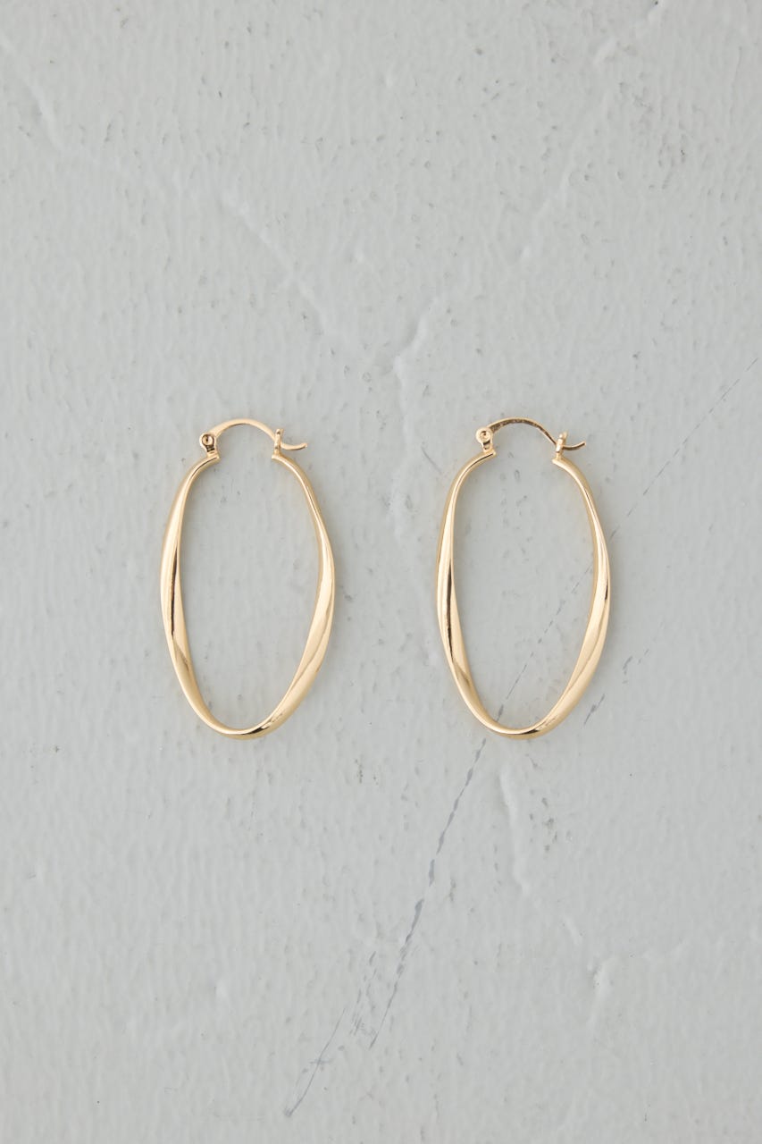 オーバルフープピアス L/GLD FREE