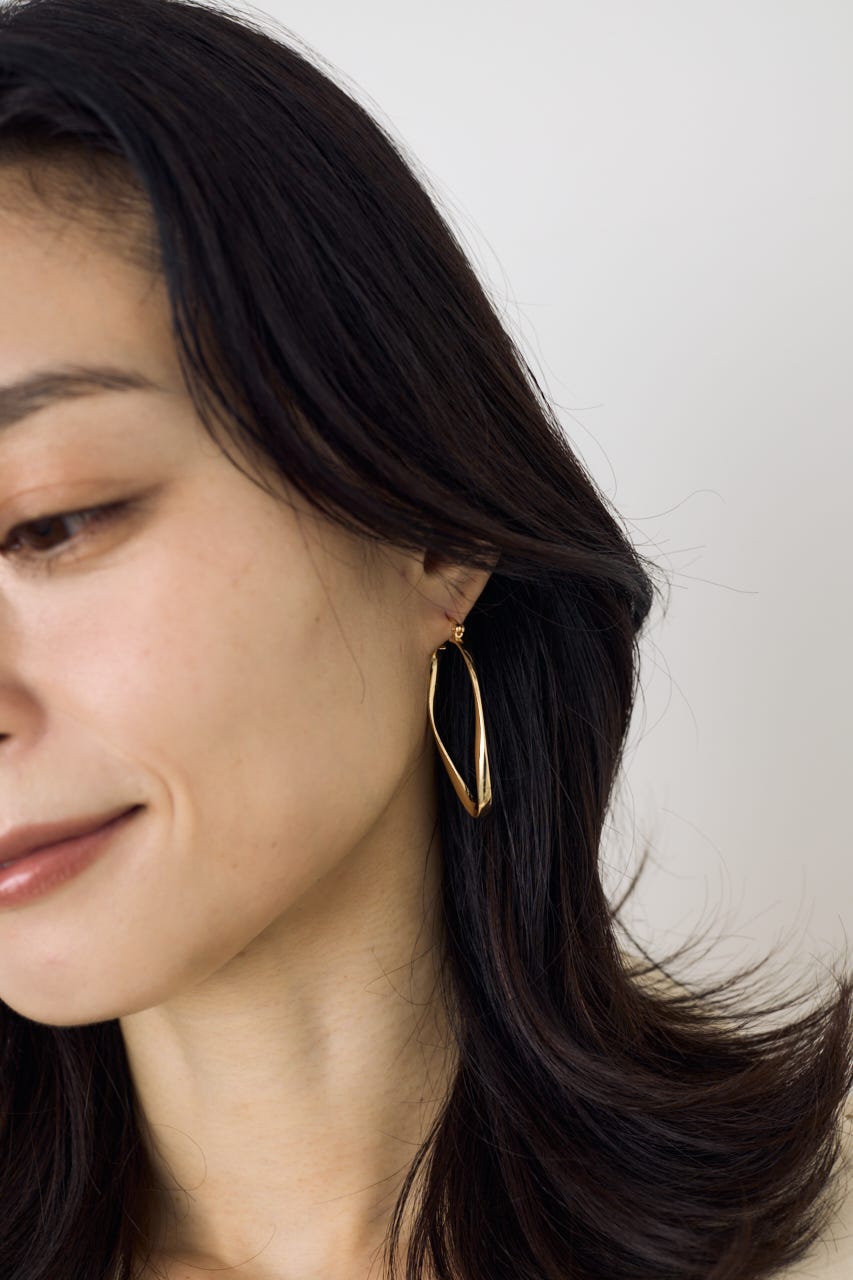 オーバルフープピアス L/GLD FREE