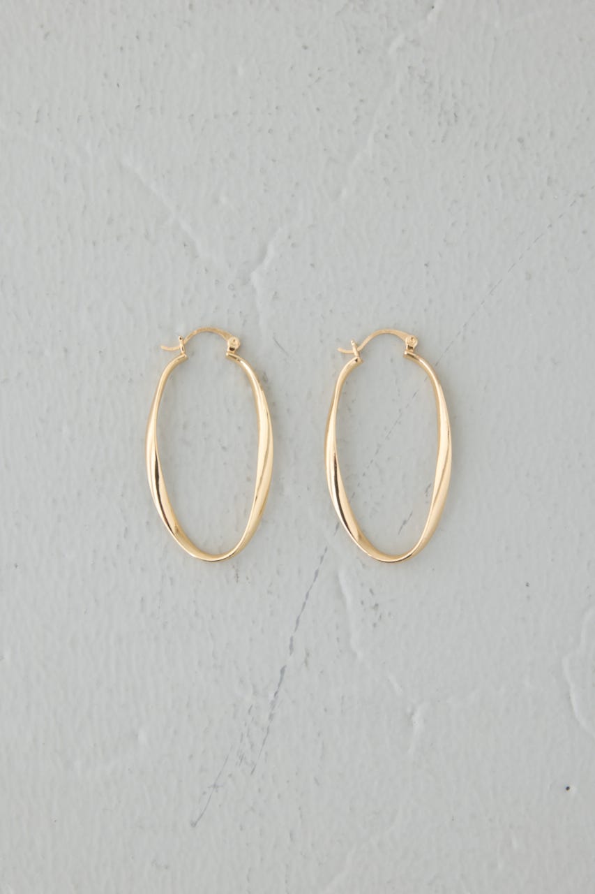 オーバルフープピアス L/GLD FREE
