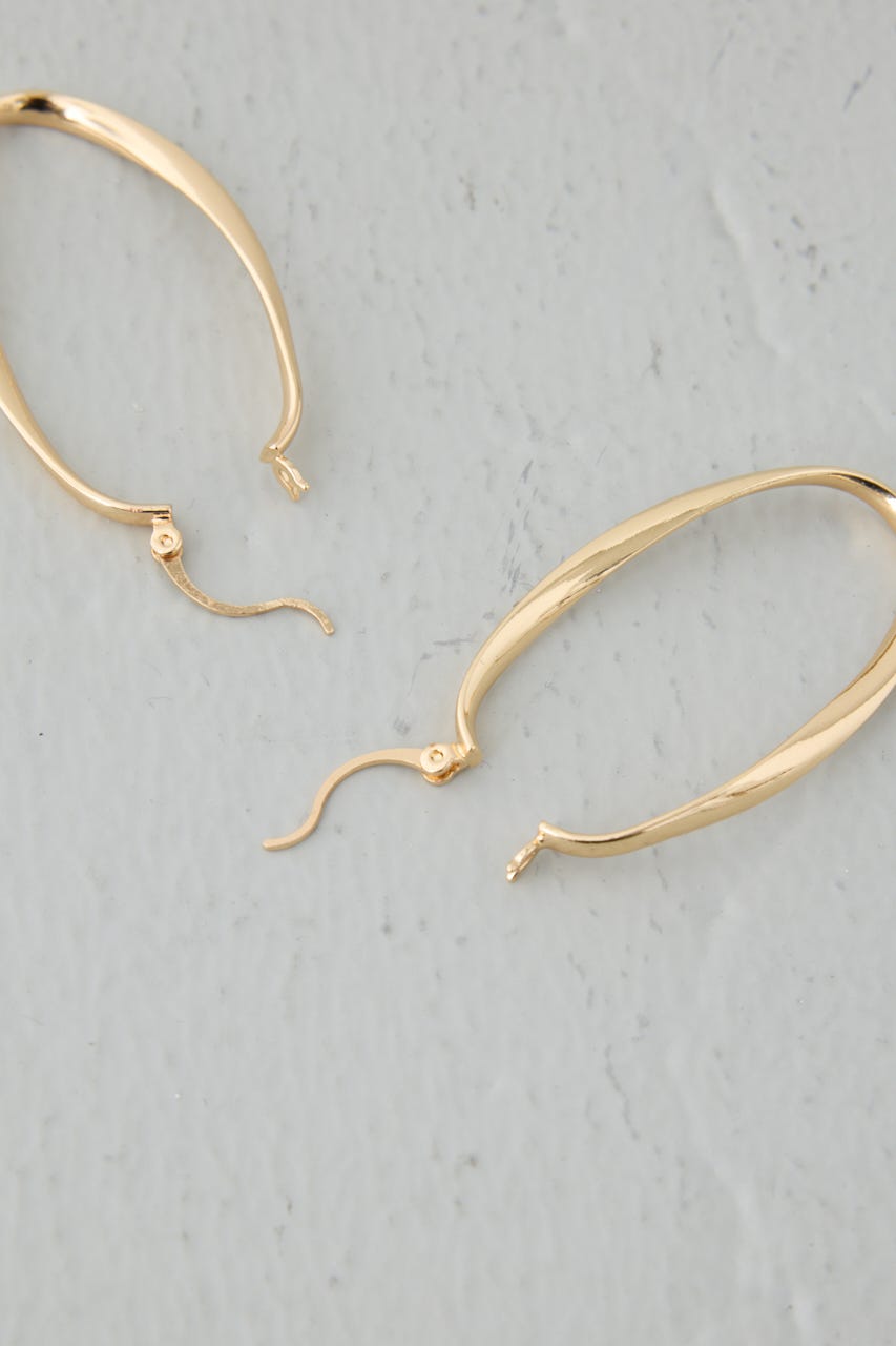 オーバルフープピアス L/GLD FREE