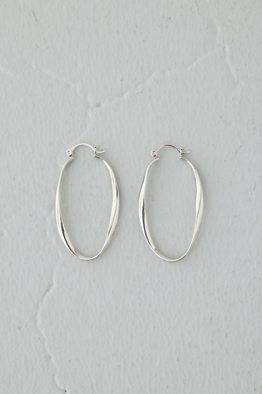 オーバルフープピアス SLV FREE