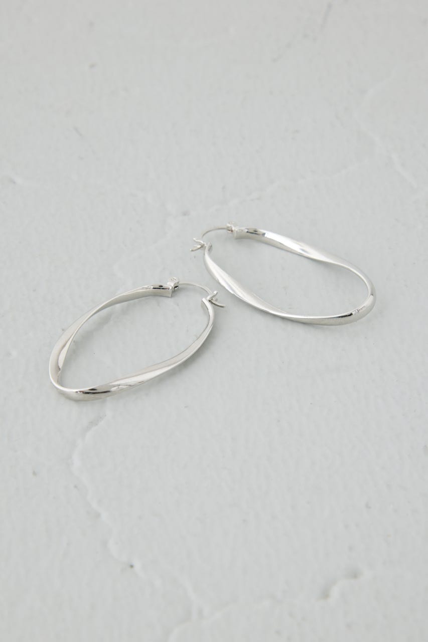 オーバルフープピアス SLV FREE