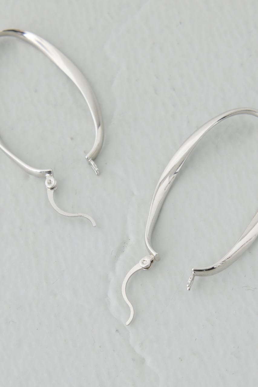 オーバルフープピアス SLV FREE