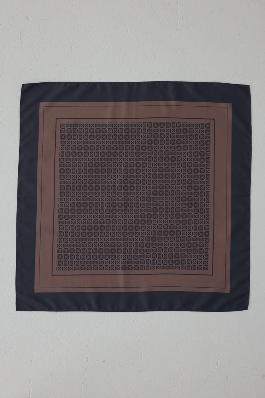 幾何柄スカーフ 柄BLK FREE