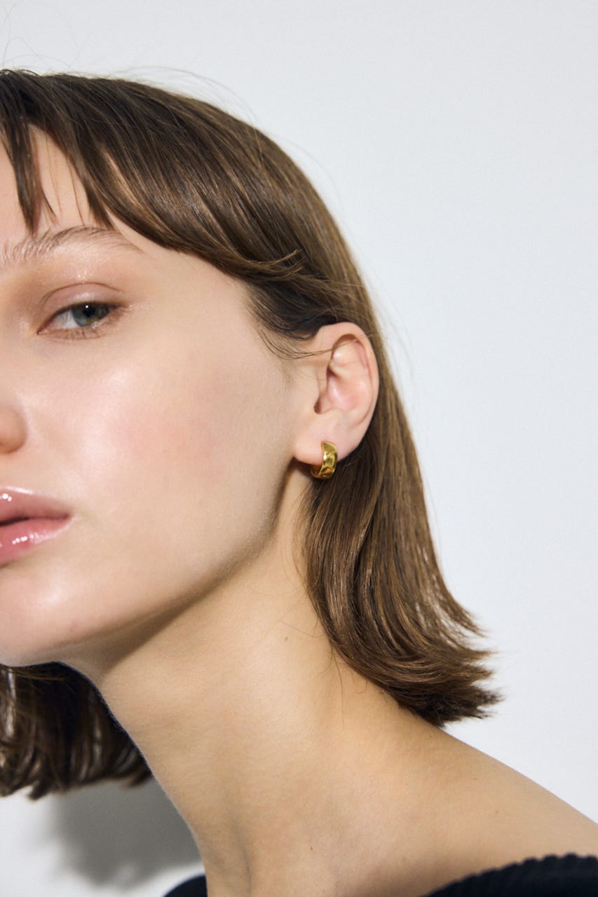 ステンレスメタルプチフープピアス GLD FREE