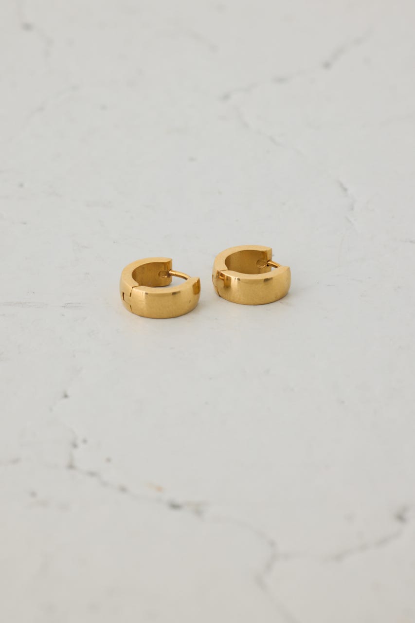 ステンレスメタルプチフープピアス GLD FREE