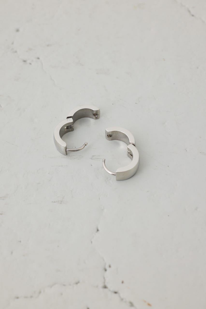 ステンレスメタルプチフープピアス SLV FREE