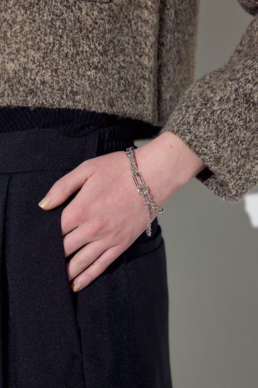 ミックスチェーンブレスレット SLV FREE