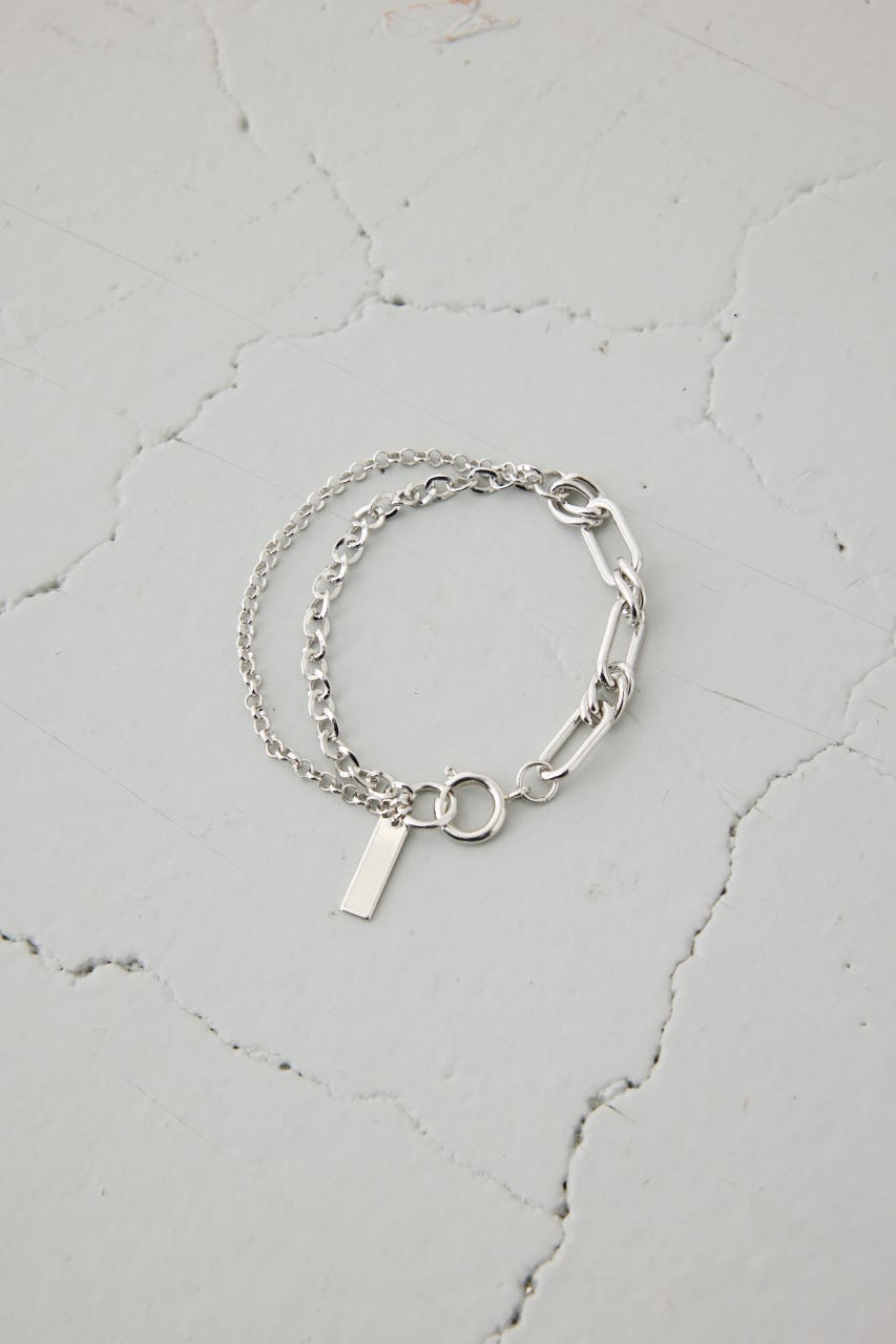 ミックスチェーンブレスレット SLV FREE