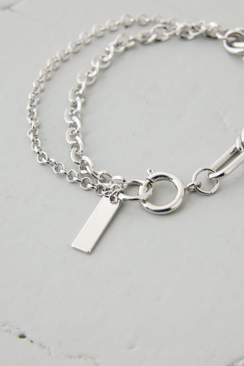 ミックスチェーンブレスレット SLV FREE