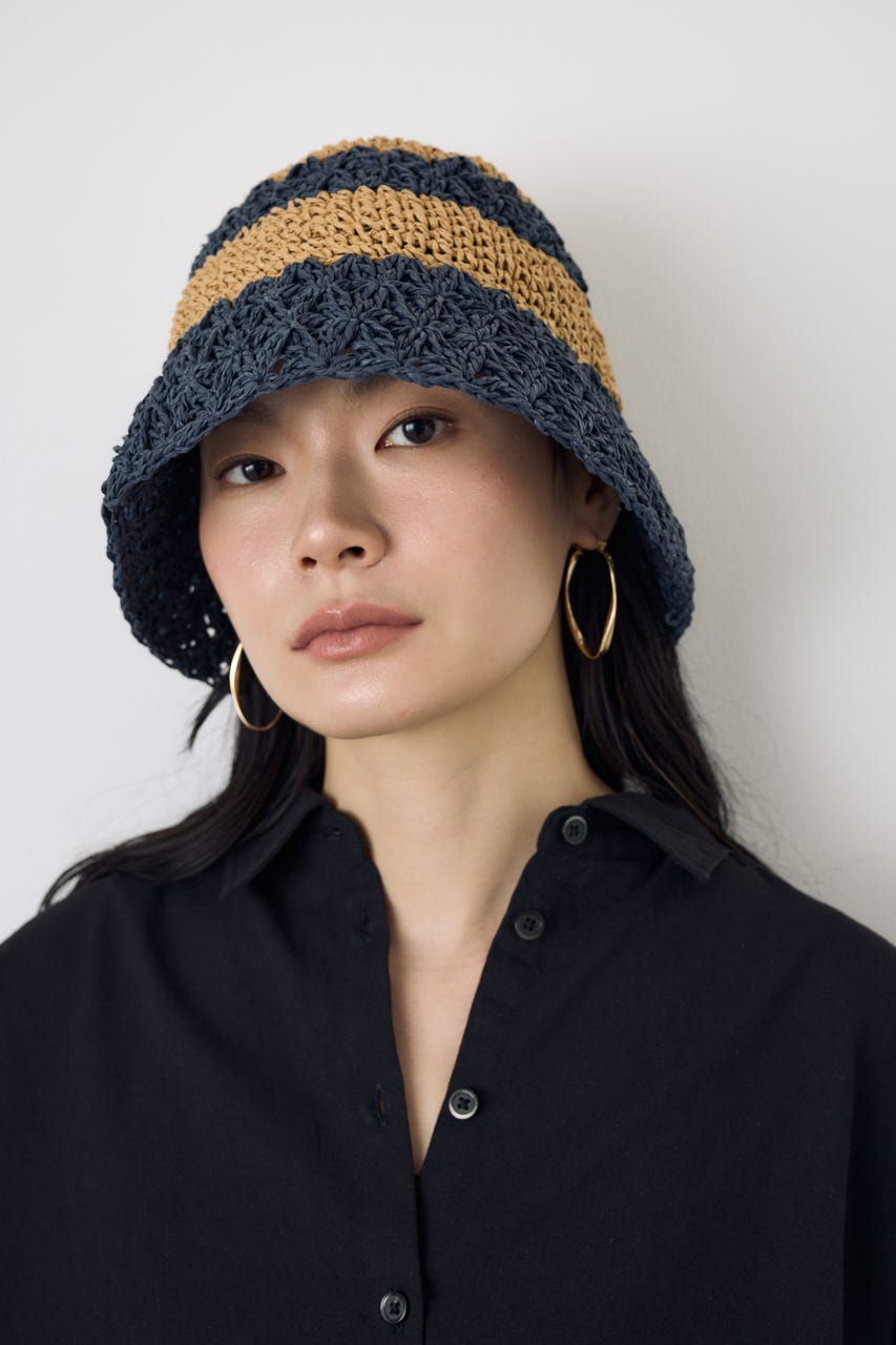 ペーパーハット 柄BEG FREE