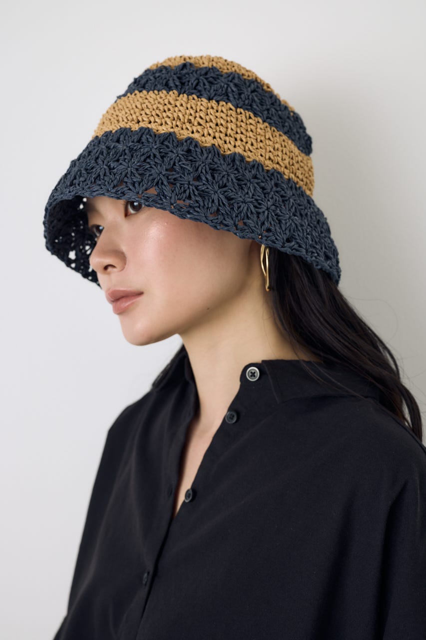 ペーパーハット 柄BEG FREE