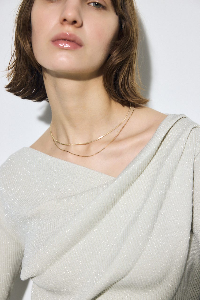 スネークチェーン2連ネックレス GLD FREE