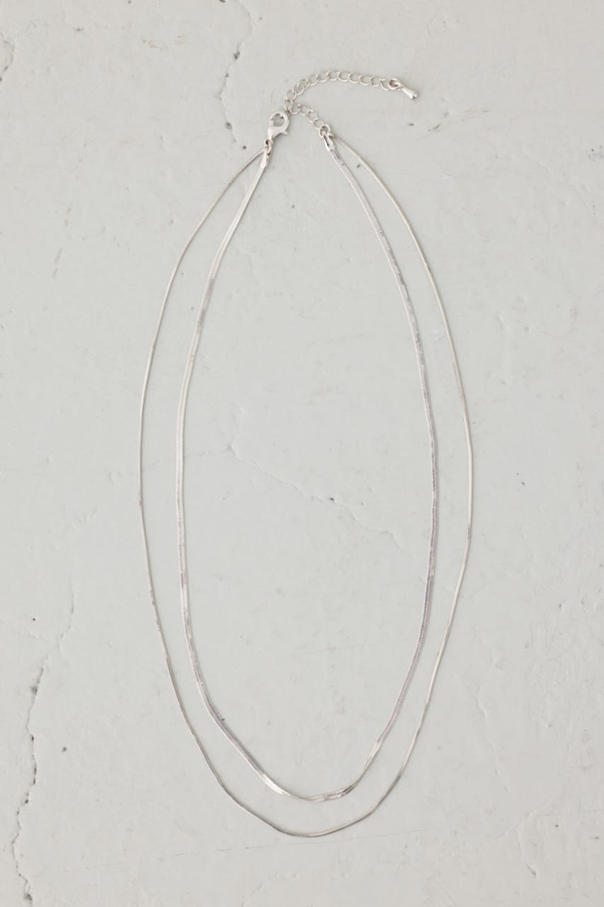 スネークチェーン2連ネックレス SLV FREE