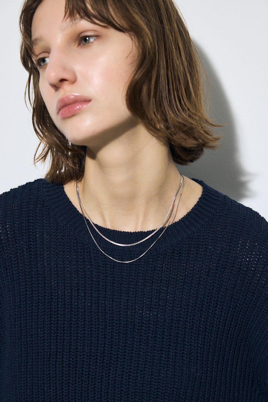 スネークチェーン2連ネックレス SLV FREE