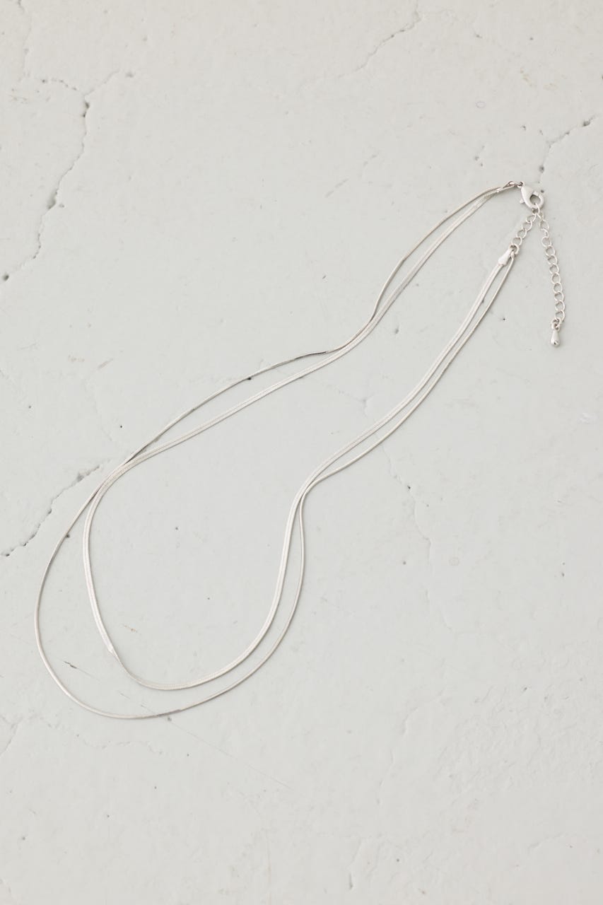 スネークチェーン2連ネックレス SLV FREE