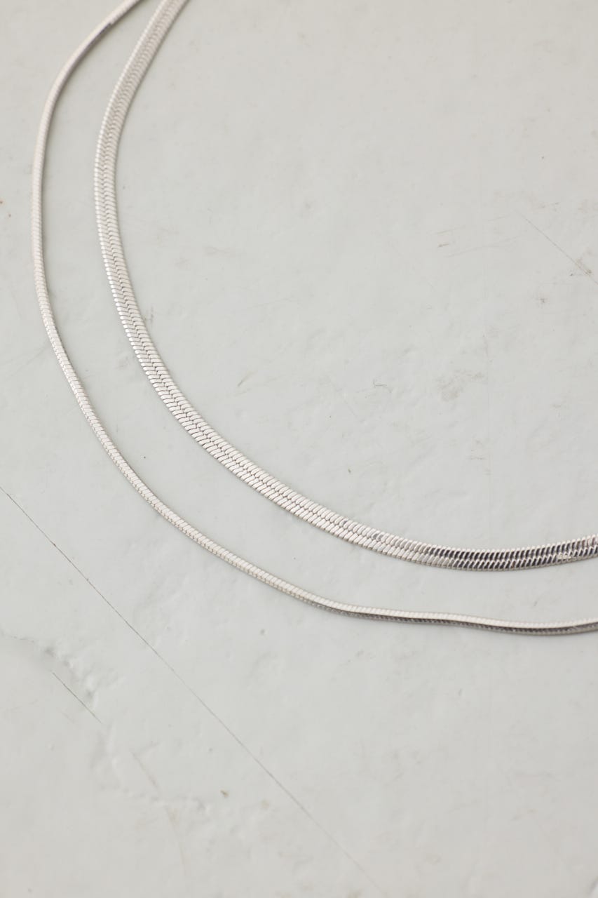 スネークチェーン2連ネックレス SLV FREE