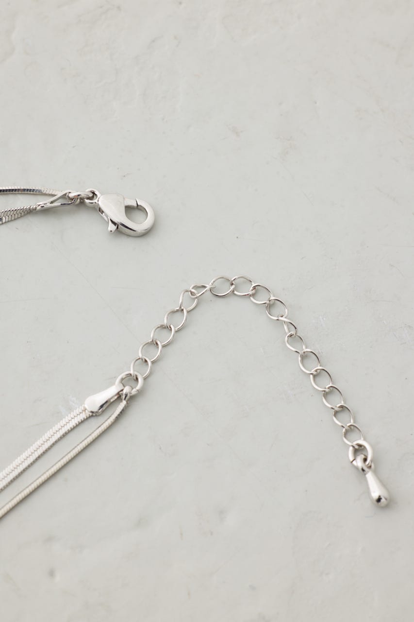 スネークチェーン2連ネックレス SLV FREE