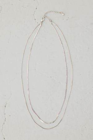 スネークチェーン2連ネックレス