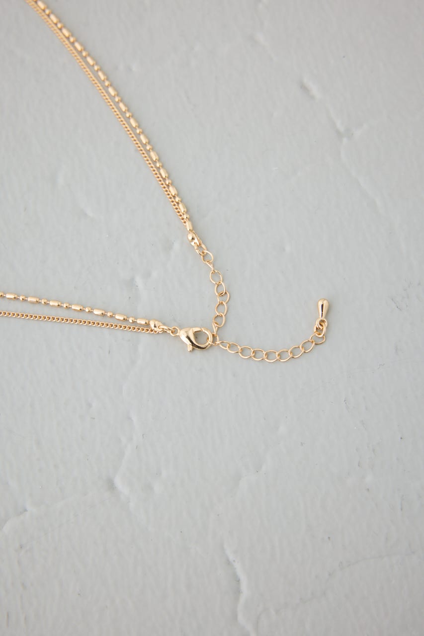 マルチチェーン2連ネックレス GLD FREE