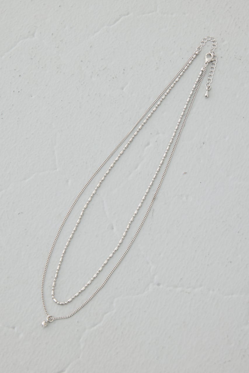 マルチチェーン2連ネックレス SLV FREE