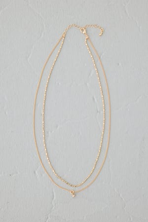 マルチチェーン2連ネックレス