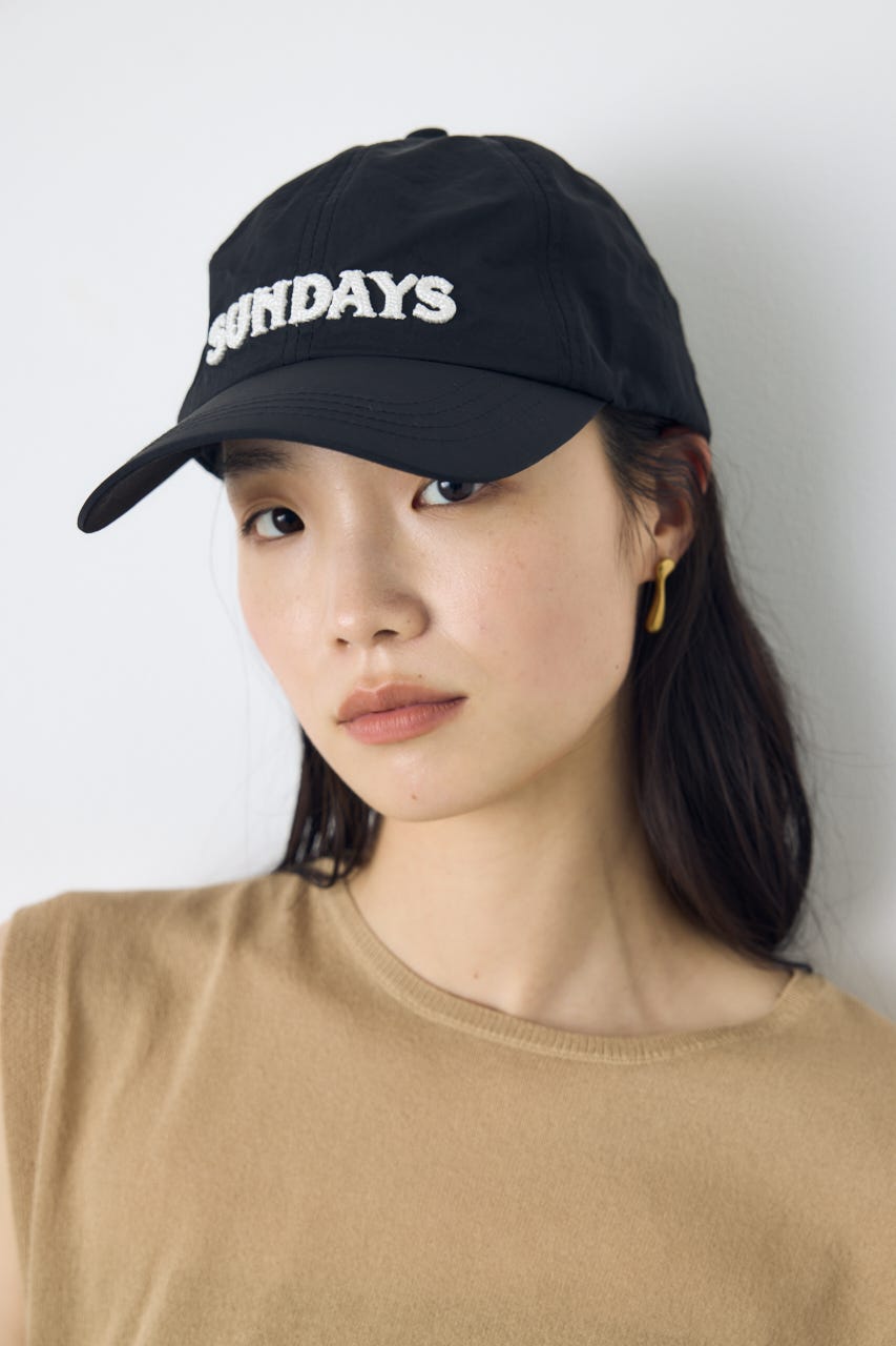 ナイロン刺繍ロゴキャップ BLK FREE