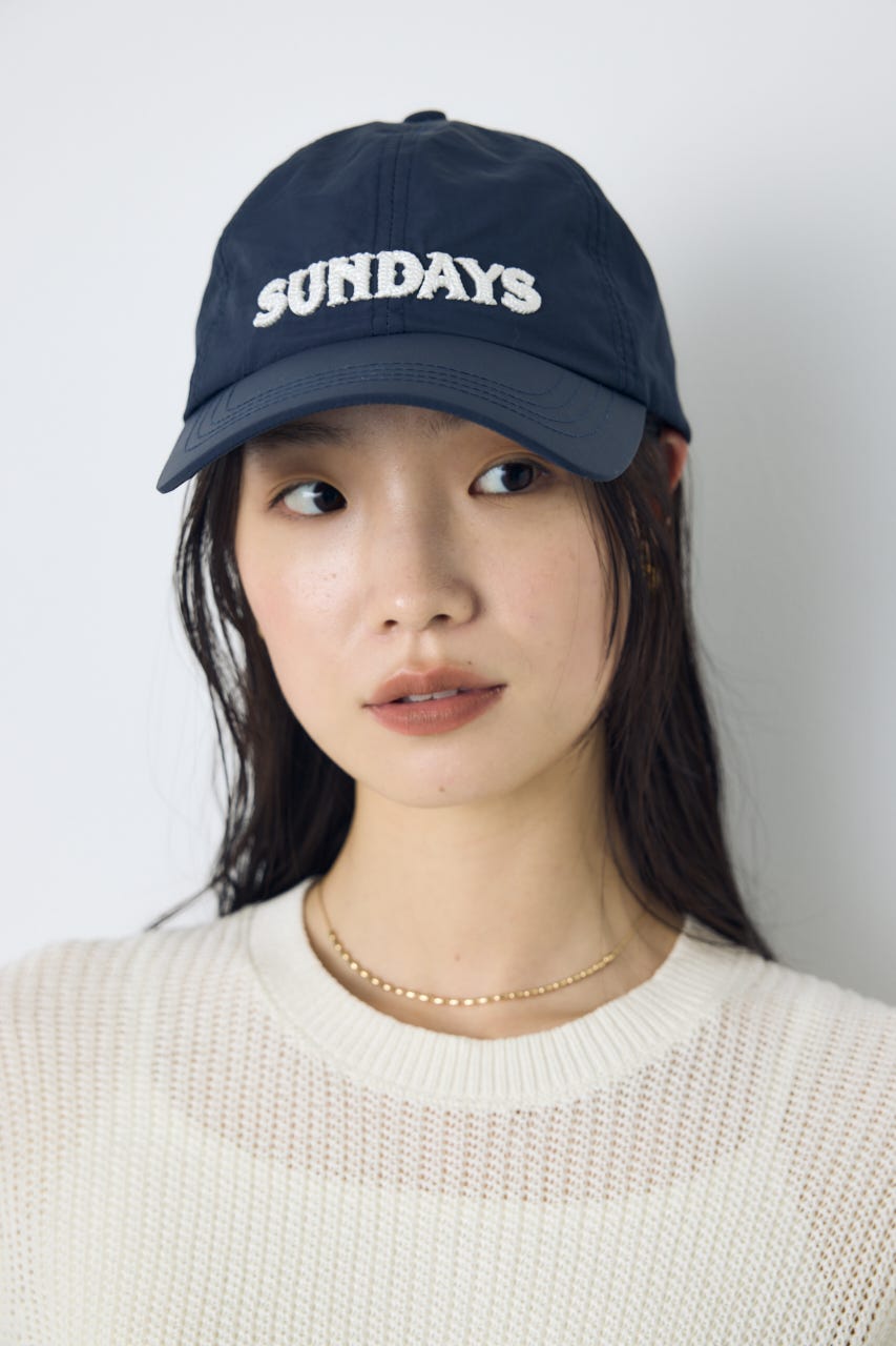 ナイロン刺繍ロゴキャップ NVY FREE