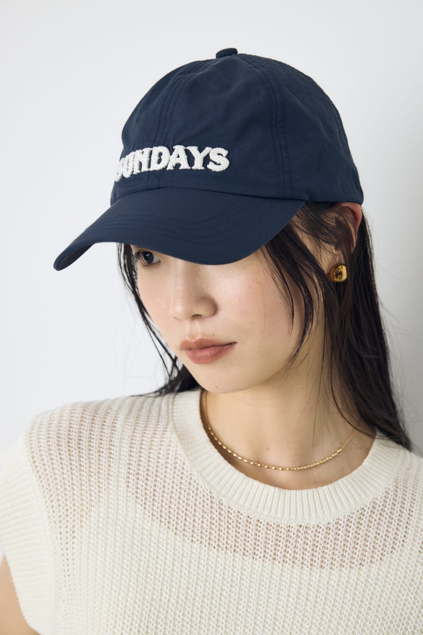 ナイロン刺繍ロゴキャップ NVY FREE