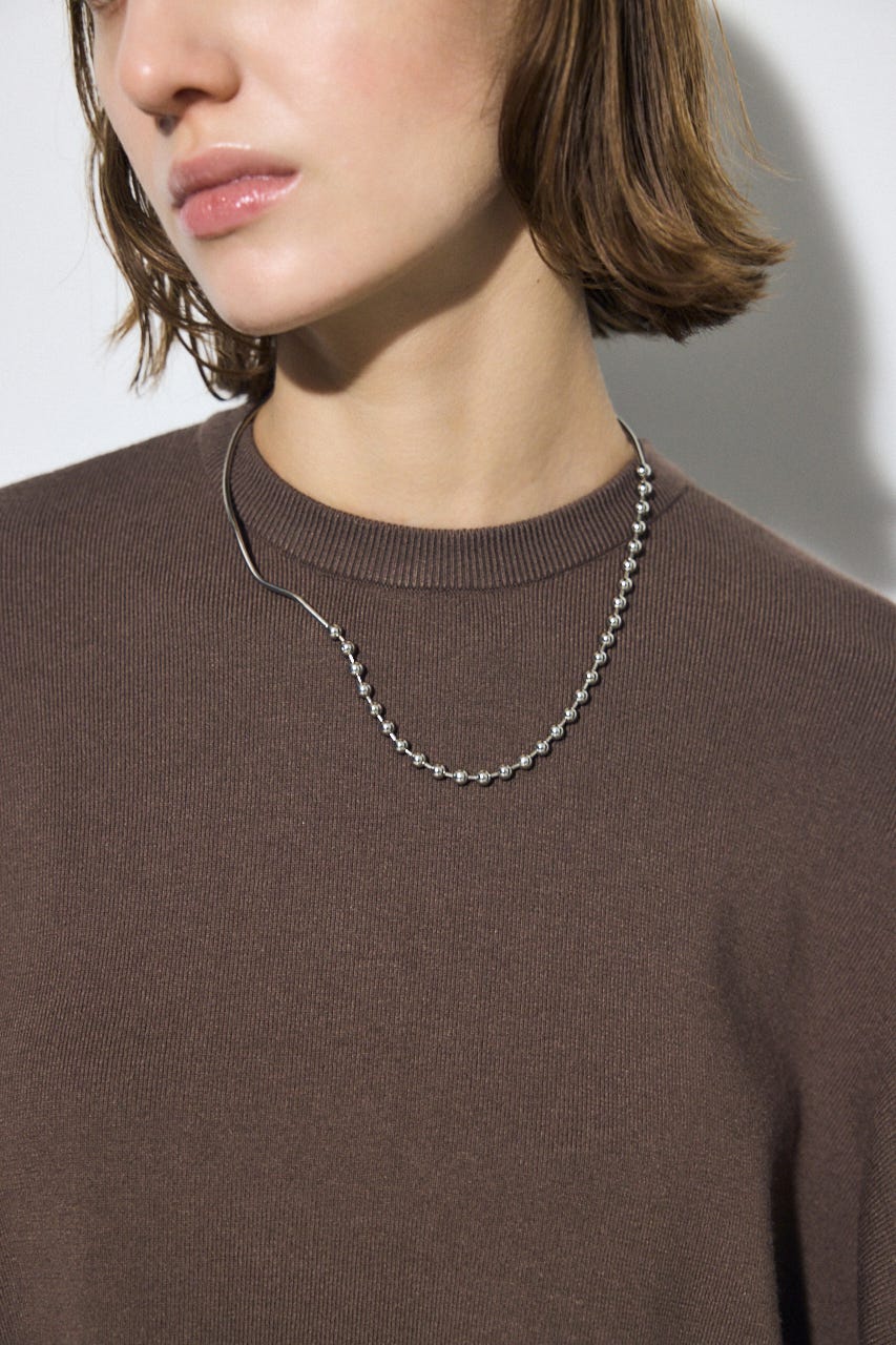 裾スリットニュアンスニットトップス BRN FREE